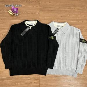 Stone Island秋の新作フェイク2枚ストライプのパッチワークカーディガン