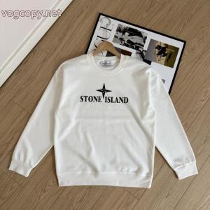 STONE ISLANDストーンアイランドロゴプリントラウンドネック長袖パーカー