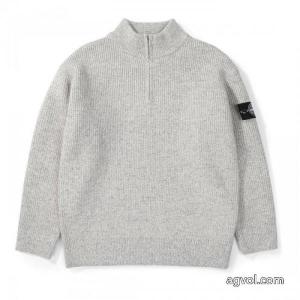 STONE ISLAND定番ハーフジッパーワッペンニットセーター
