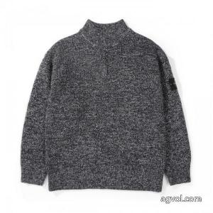 STONE ISLAND定番ハーフジッパーワッペンニットセーター
