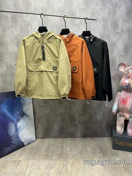 ストーンアイランドStone lsland連帽ポンチョハーフプルチェーンジャケット 0