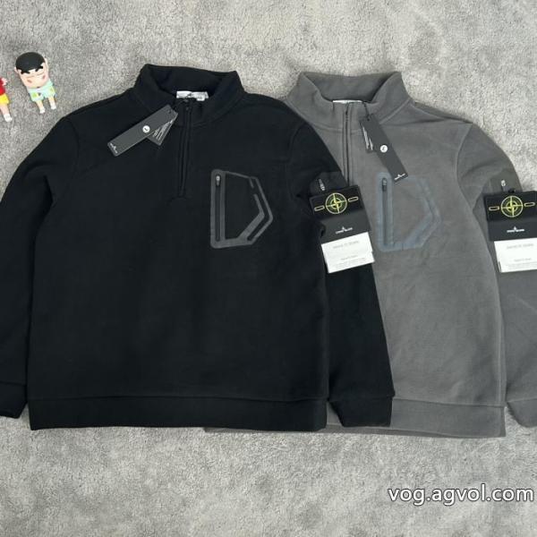 Stone Islandストーンアイランド25 ss秋の新グラノーラハーフジッパー厚手衛衣 0