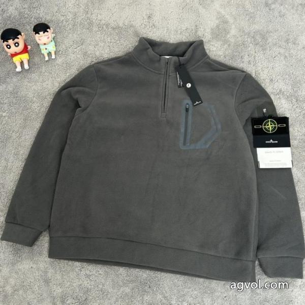 Stone Islandストーンアイランド25 ss秋の新グラノーラハーフジッパー厚手衛衣 4