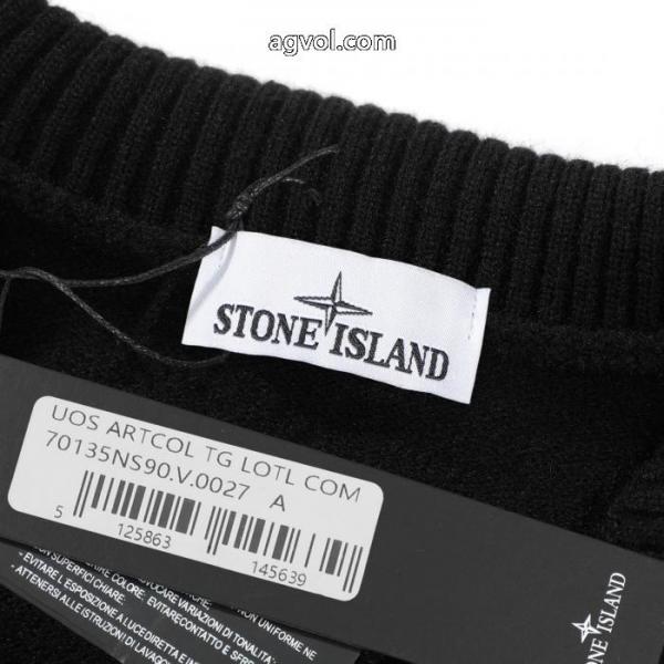 Stone Islandストーンアイランド定番ベーシックスリーブアームバッジロゴスタンドカラーニットコート 5