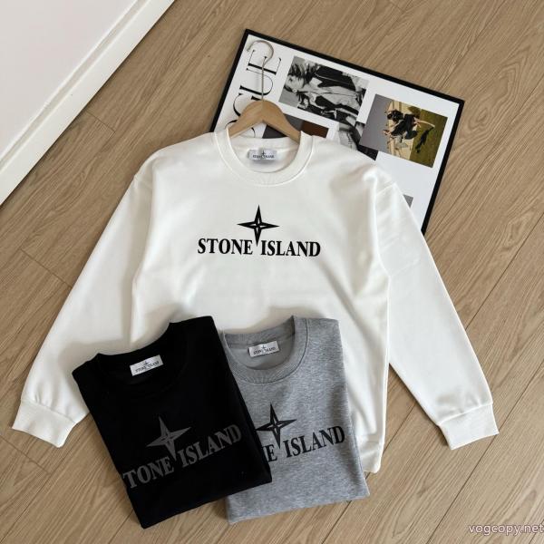 STONE ISLANDストーンアイランドロゴプリントラウンドネック長袖パーカー 0 