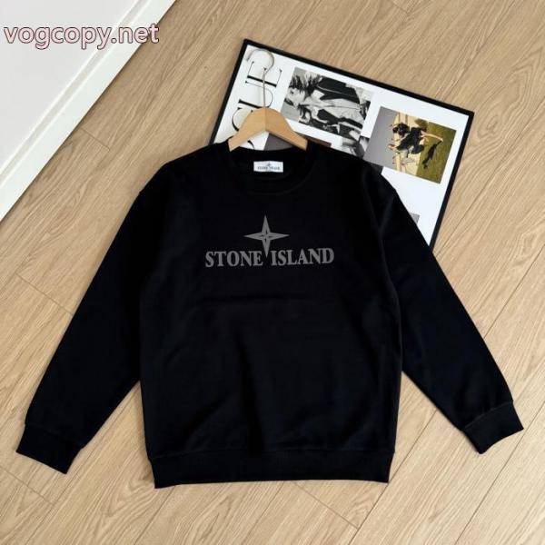 STONE ISLANDストーンアイランドロゴプリントラウンドネック長袖パーカー 5 