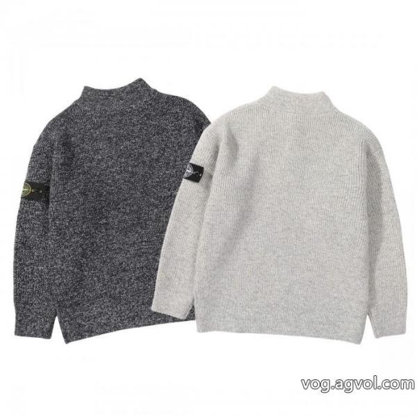 STONE ISLAND定番ハーフジッパーワッペンニットセーター 0 
