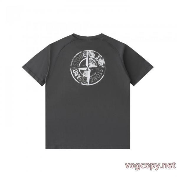 STONE ISLAND背面反射ロゴラウンドネック半袖Tシャツ 5 
