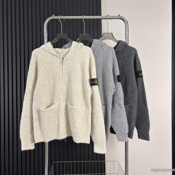 Stone Island/ストーンアイランドニット連帽カーディガンコート 0