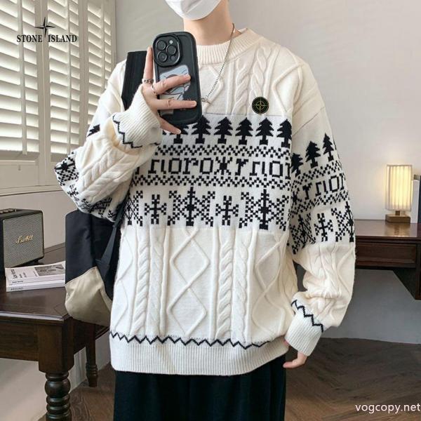 STONE ISLAND✘石島海外版26 ss新型4色だるい風ゆったり版カップルセーター! 0